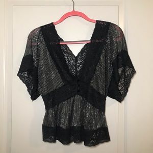 Black Lace Blouse from Forever 21